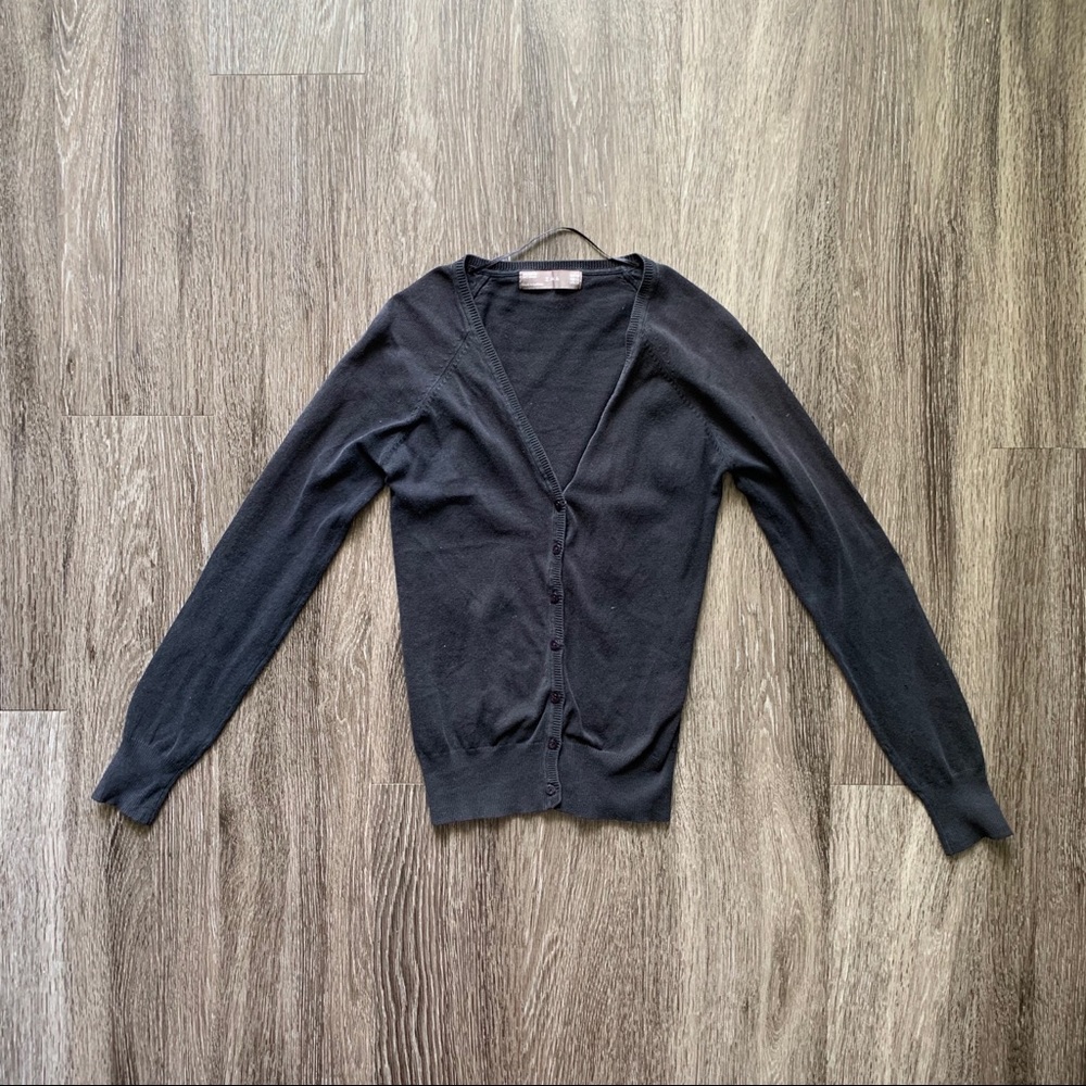 Zara Button Up Sweater Cardigan Black Size XS
